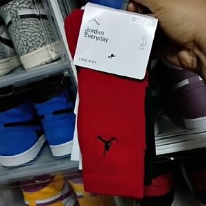 Jordan Everyday Red Athletic Socks